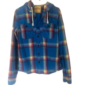 𝅺hollister hoodie button up, size Large, in good condition!